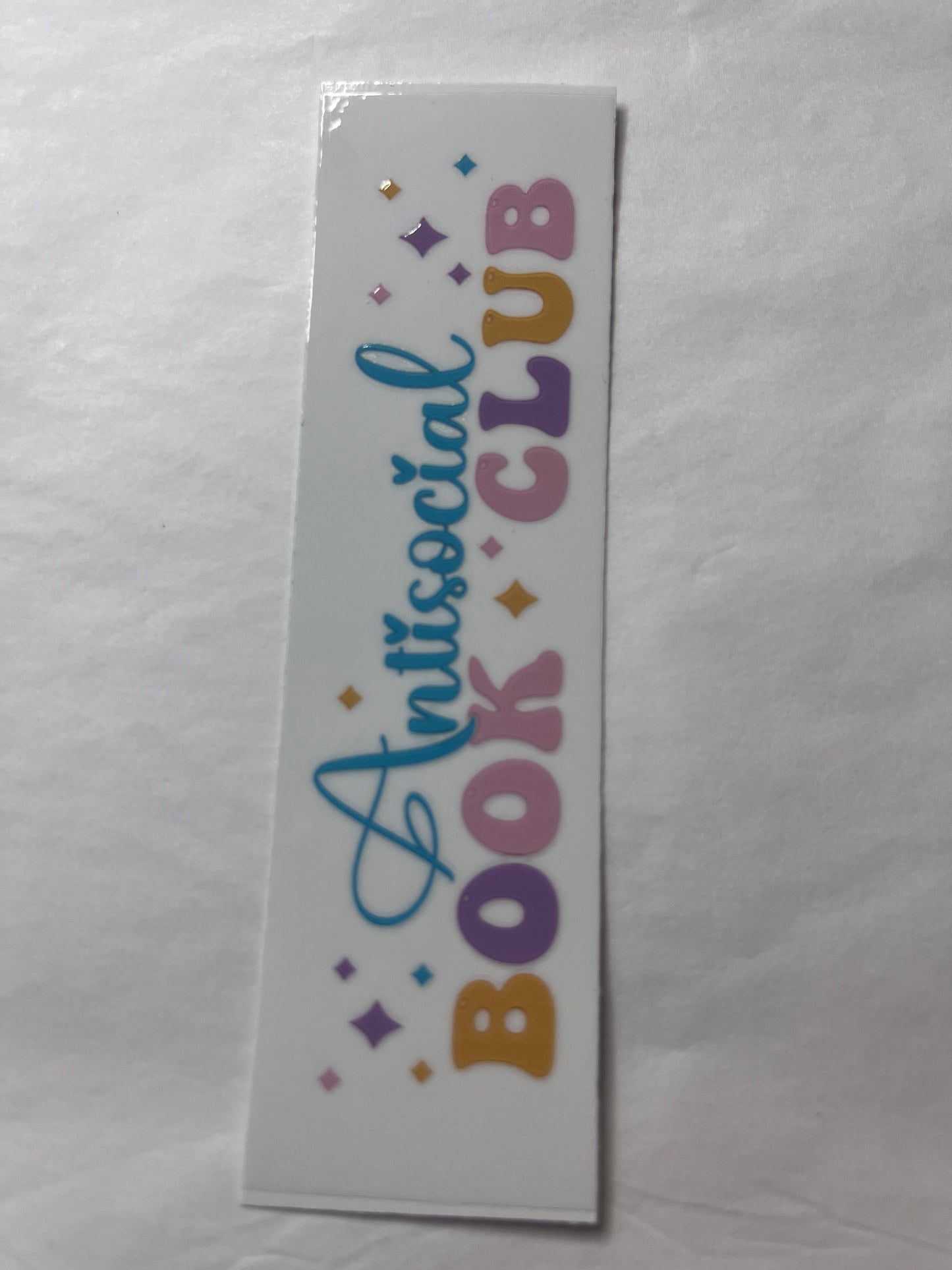 Anti-social bookclub bookmark