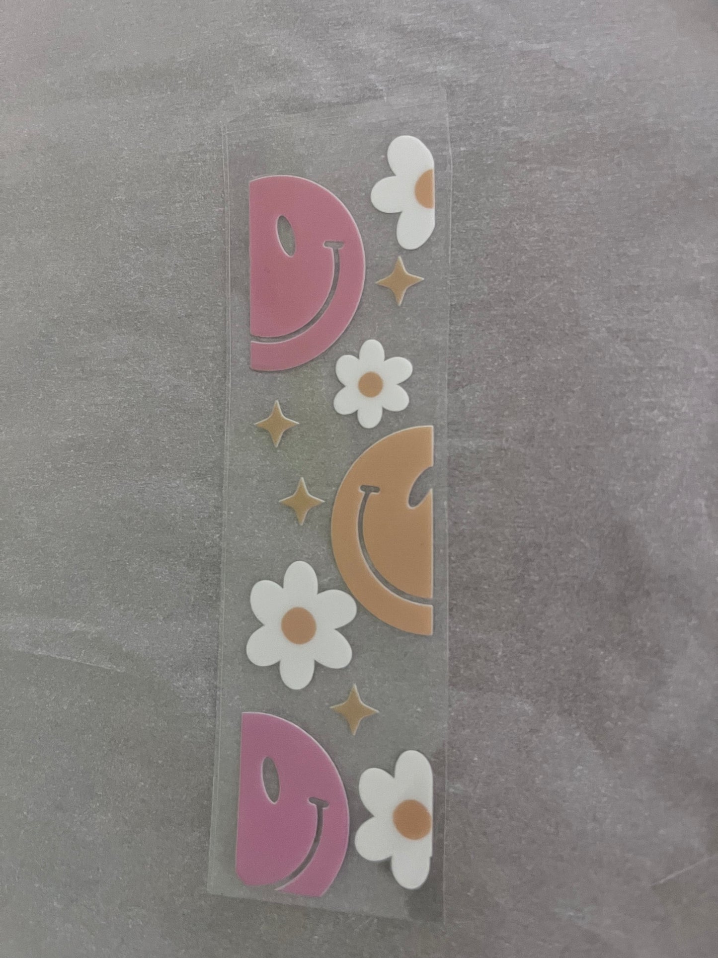smiley&flowers bookmark