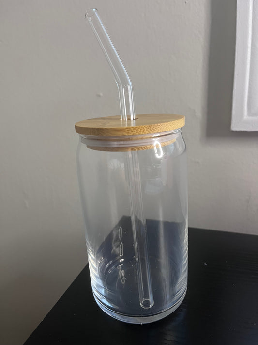 Regular Glass 16oz Cup (NO GLITTER)                             Must add decal