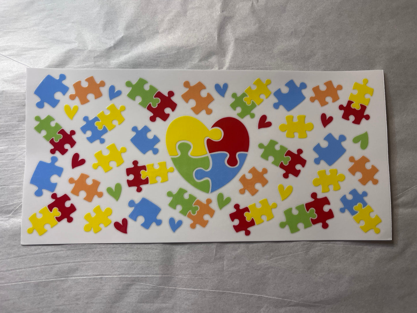 (01) Autism puzzle pieces decal
