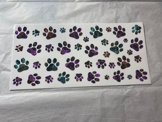(A4) multi-color paws