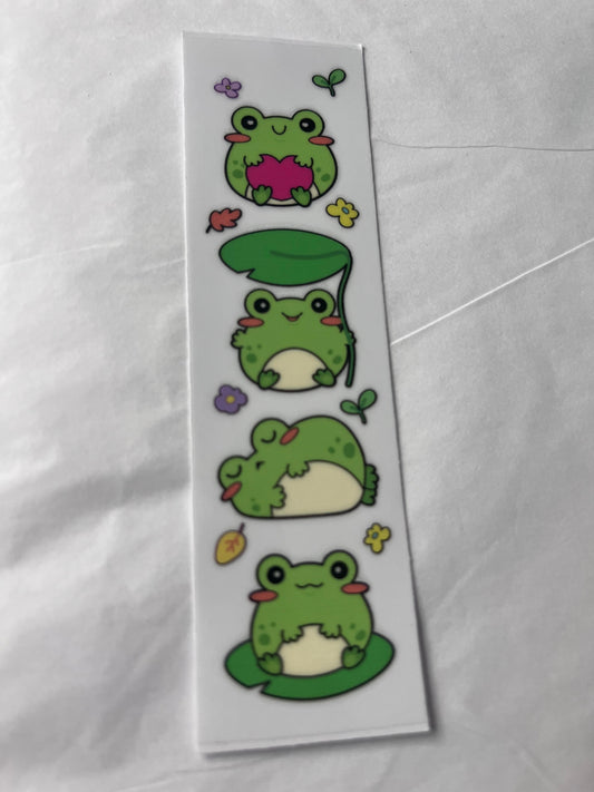 baby frogs bookmark
