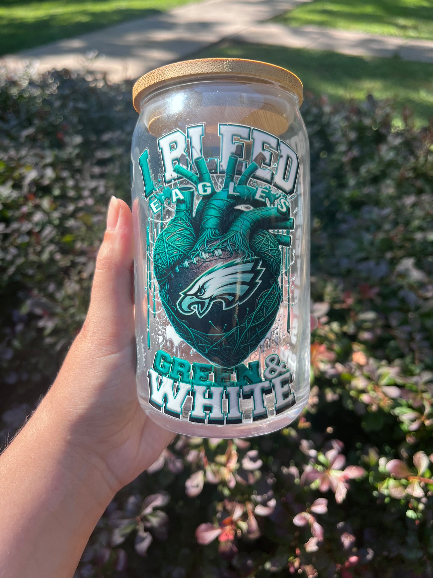 Premade/ Glass Eagles Cup