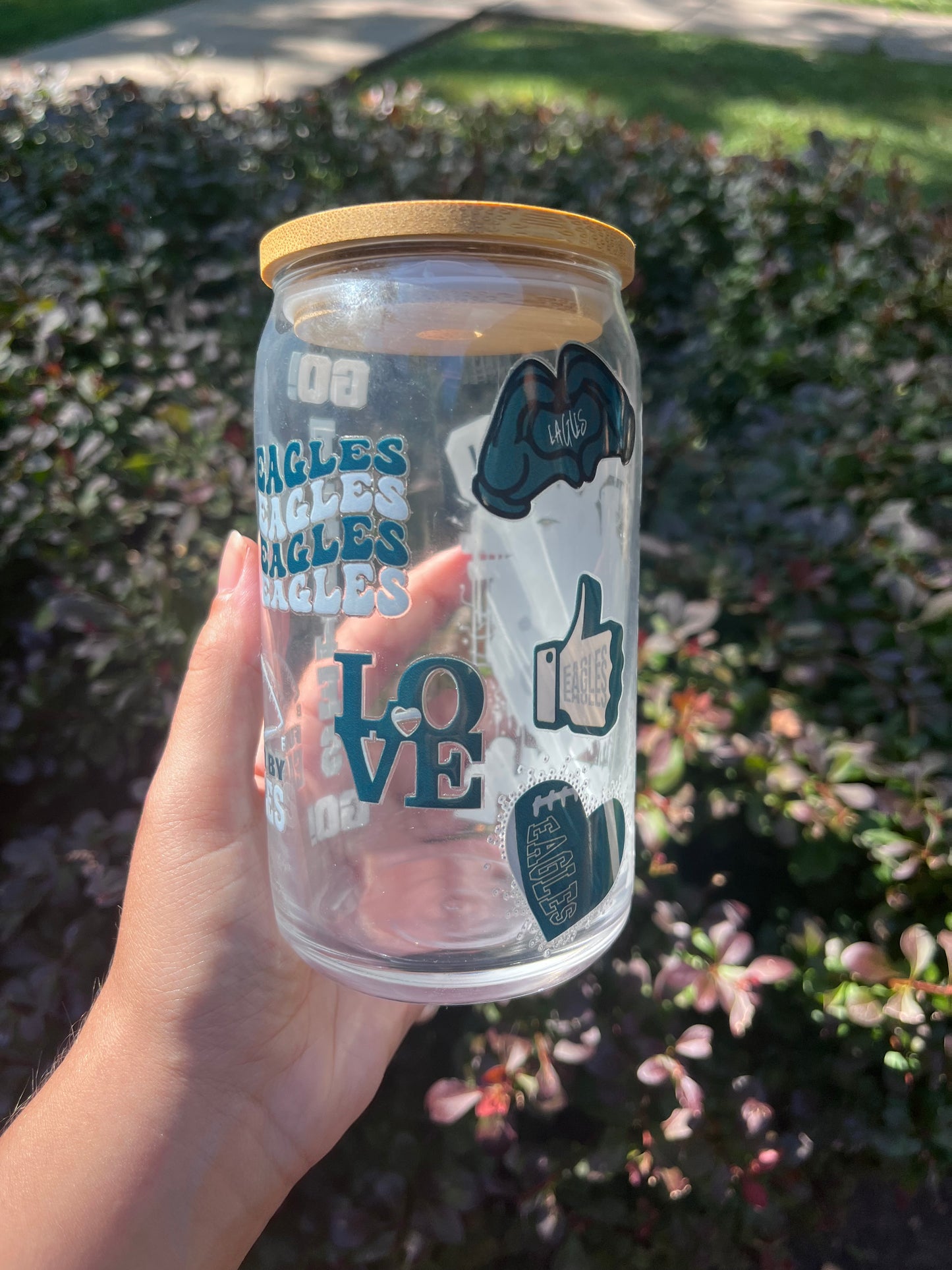 Premade/ Glass Eagles Cup