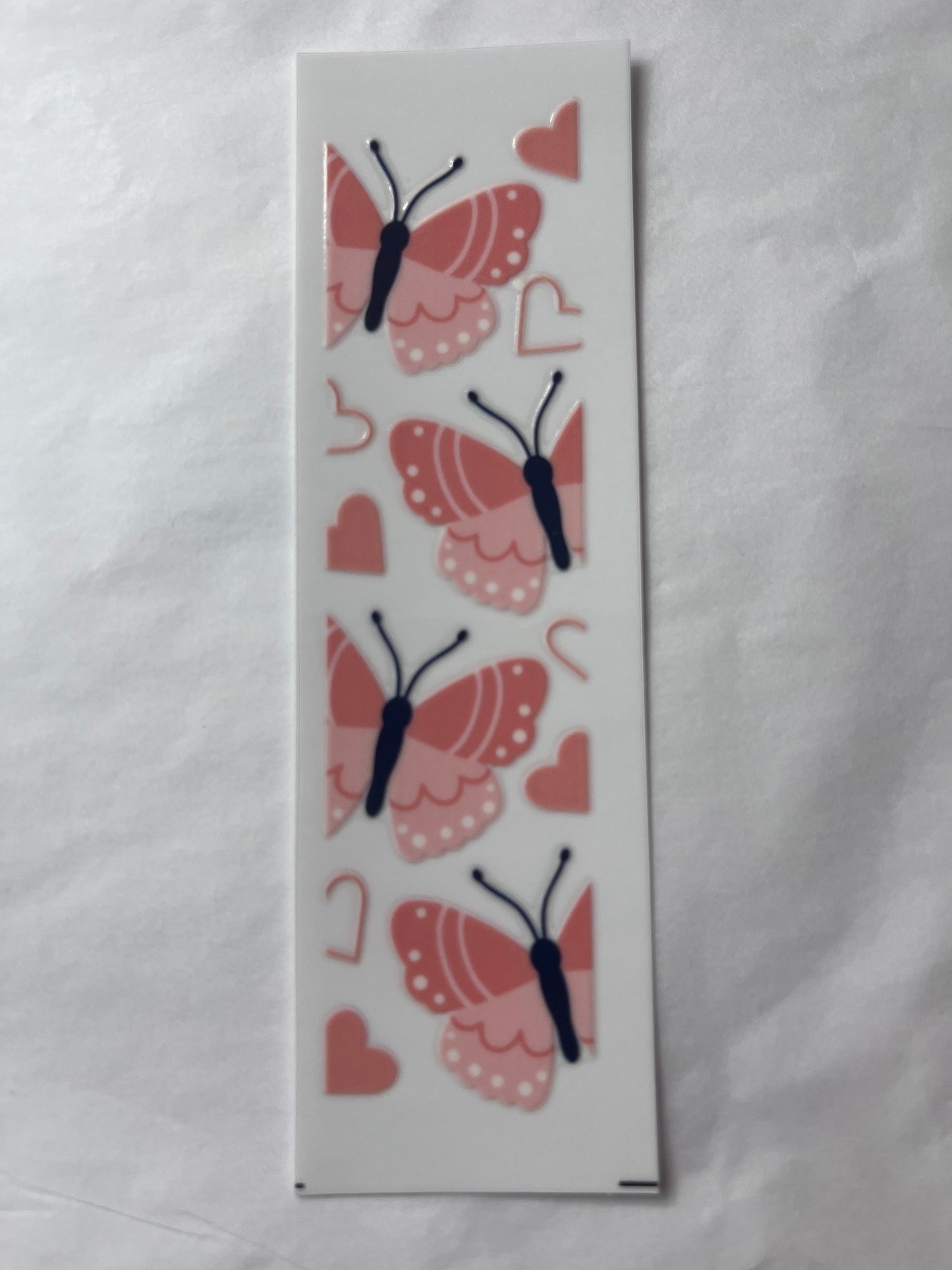 Pink butterfly’s bookmark