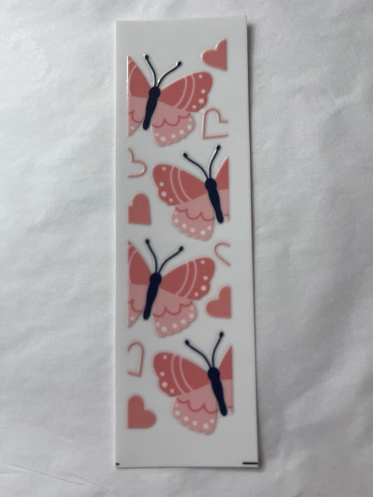 Pink butterfly’s bookmark