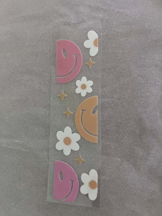 smiley&flowers bookmark