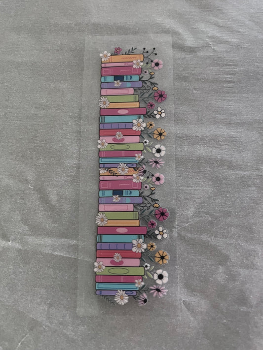 Book-row & flowers bookmark