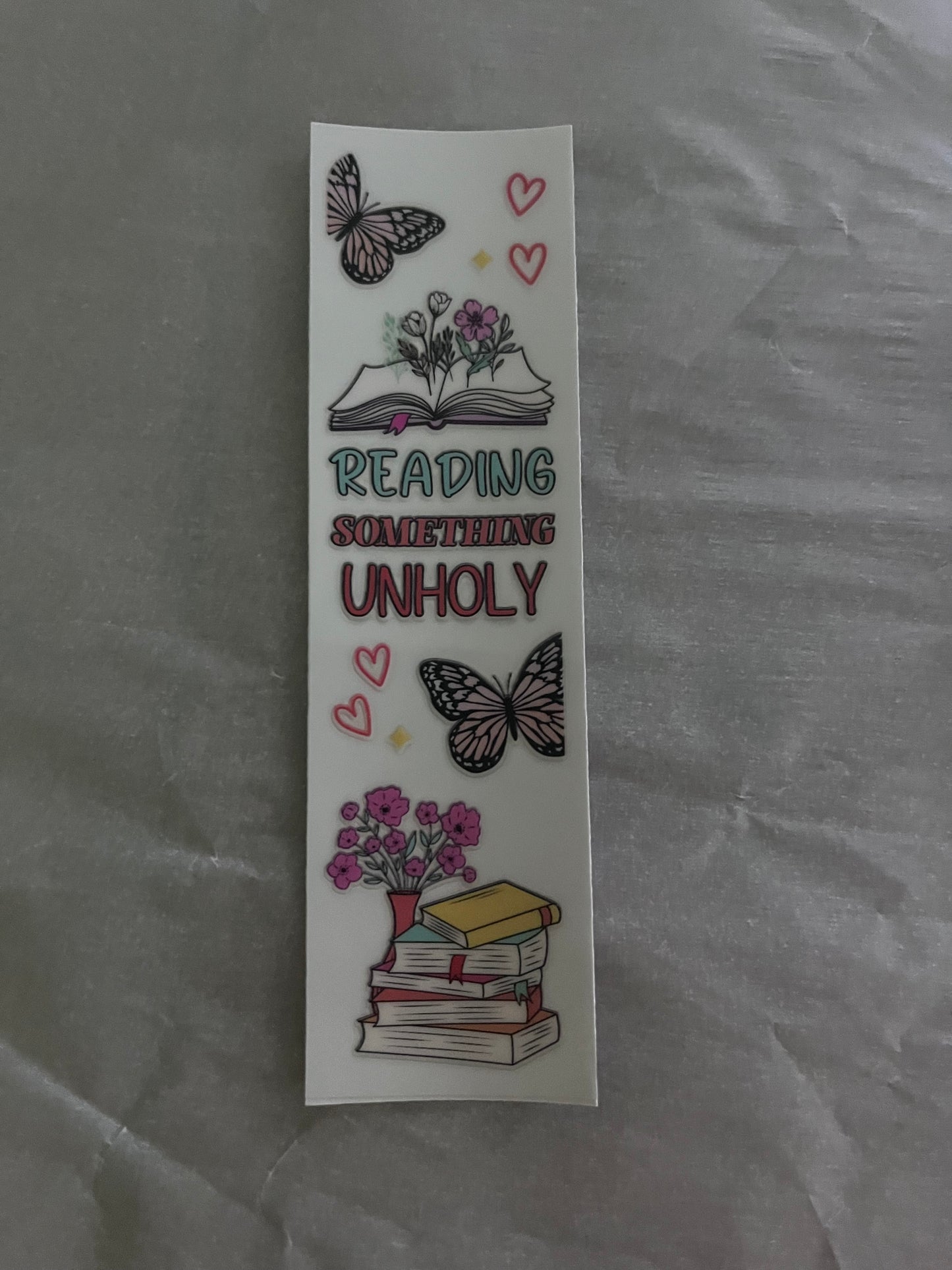 Reading Something Unholy bookmark